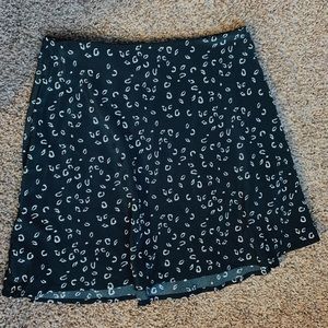 ivy + mane white cheetah print flowy skirt